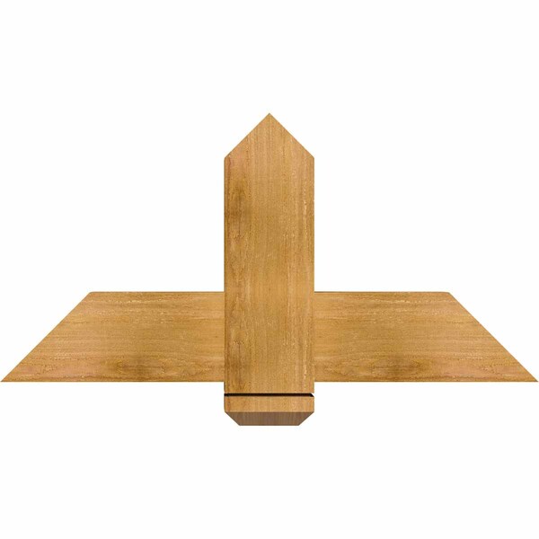 Ekena Millwork Eugene Rough Sawn Timber Gable Bracket, Western Red Cedar, 36"W x 18"H x 4"D x 6"F, 12/12 Pitch GBW036X18X0406EUG00RWR - main